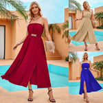 Solid Color Sheath Waisted Trendy Maxi Dresses Wholesale Womens Clothing N3824050700080