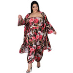 Digital Printed Chest Wrap Cape Fashionable Three-Piece Set Wholesale Plus Size Womens Clothing N3823100900035