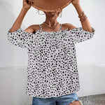 Halter Strapless Ruffle Dot Polka Dot Tops Wholesale Womens Clothing N3824050700104