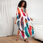 Vacation Loose Plus Size Robe Beach Cover Up Dresses Wholesale Womens Clothing N3824022600100