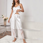 Camisole & Lace Pants Satin Pajama Sets Homewear Wholesale Loungewear