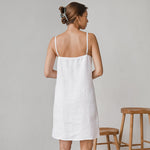 Sling Slim White Dress Lace Stitching Nightdress Wholesale Loungewear