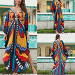 Full Printed Loose Plus Size Beach Dresses Wholesale Womens Clothing N3823112800037