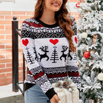 Knitted Jacquard Casual Pullover Christmas Sweater Wholesale Womens Clothing N3823110200039