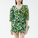 Sexy Leopard Print Waist Slim Short Dresses Wholesale Dresses