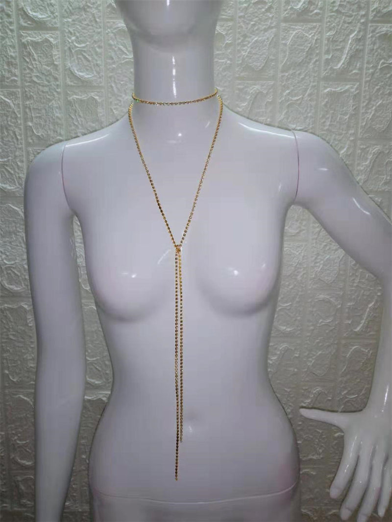 Super Flash Rhinestone Diamond Fashion Necklace Wholesale Women'S Clothing