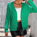 Fashion Three-Dimensional Pattern Knitted Cardigan Jacket Wholesale Womens Clothing