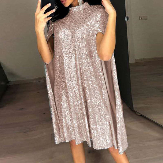 Women's Stand Collar Sequin Dresses Wholesale Womens Clothing N3823111600002