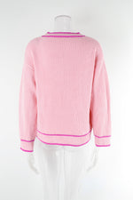 Button Knit Colorblock Pocket V-Neck Sweater Cardigan Wholesale Women'S Top