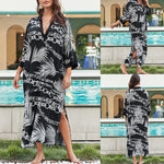 Tie Dye Resort Loose Plus Size Robe Beach Dress Wholesale Womens Clothing N3823112800033