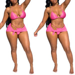 Sexy Bikini Halter Swimsuit Three Piece Wholesale Womens Clothing N3824011100015