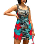 U-Neck Strap Dress Digital Print Sleeveless Wholesale Womens Clothing N3823111100011