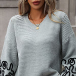 Solid Color Pullover Knitted Women Sweater Wholesale Womens Clothing N3823082600018