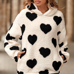 Plush Hooded Love Print Pullover Sweatshirt Wholesale Womens Clothing N3823111600038