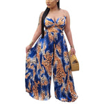 All Over Print Sling Pleated Jumpsuit Wholesale Womens Clothing N3823103000095