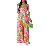 Sexy Backless Printed Wide Leg Jumpsuit for Women Wholesale Womens Clothing N3823103000065