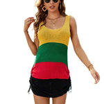 Color Blocking Knitted Tank Top Wholesale Womens Clothing N3823112800027