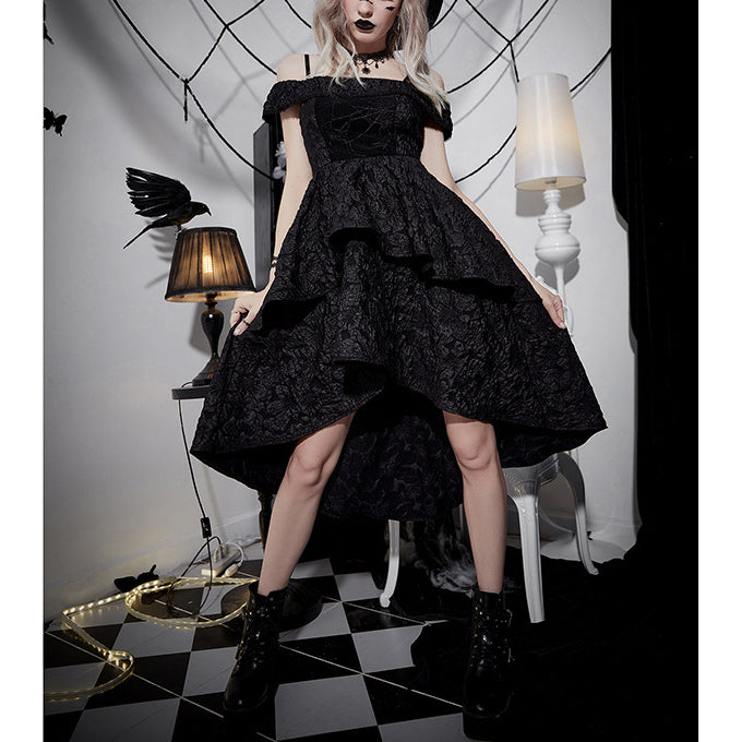 Gothic Wind Slim Waist One-Piece Neckline Sling Dress Wholesale Dresses