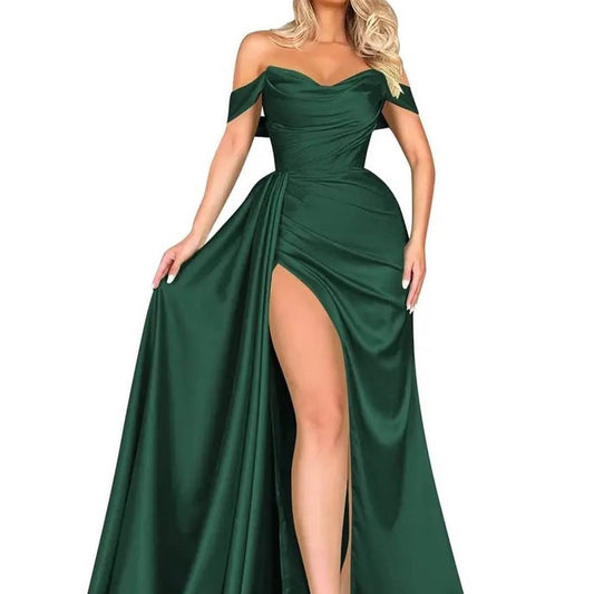 High Slit Sexy Off-Shoulder Dresses Wholesale Womens Clothing