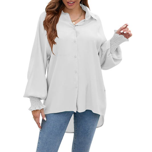 Raglan Sleeves Soft Solid Loose Asymmetric Shirt Wholesale Women'S Top