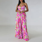 Sexy Backless Printed Wide Leg Jumpsuit for Women Wholesale Womens Clothing N3823103000065