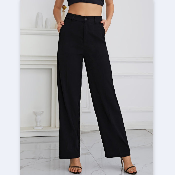 Commuter Casual High Waist Wide Leg Pants Wholesale Women'S Bottom