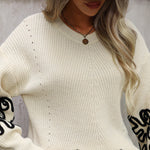 Solid Color Pullover Knitted Women Sweater Wholesale Womens Clothing N3823082600018