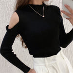 Slim Long-Sleeved Small High-Collared Armless Pullover Knitwear Wholesale Womens Tops