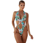 Sexy Cutout Multi Color Multi Floral One Piece Bikini Swimsuit Wholesale Womens Clothing