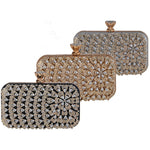 Solid Color Diamonds Evening Party Clutch Bag Wholesale Womens Clothing