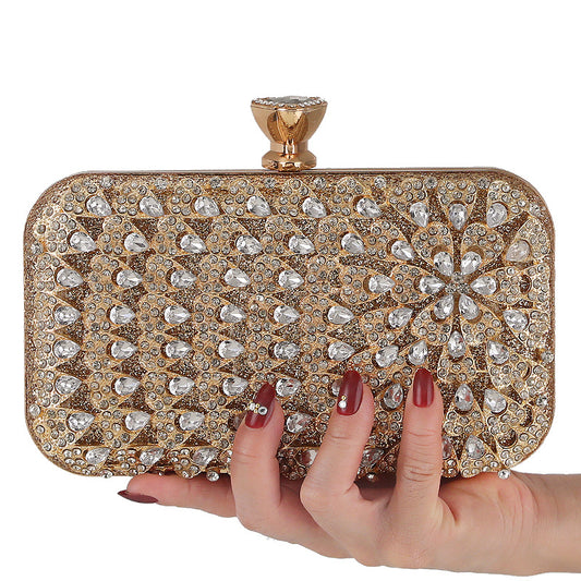 Solid Color Diamonds Evening Party Clutch Bag Wholesale Womens Clothing