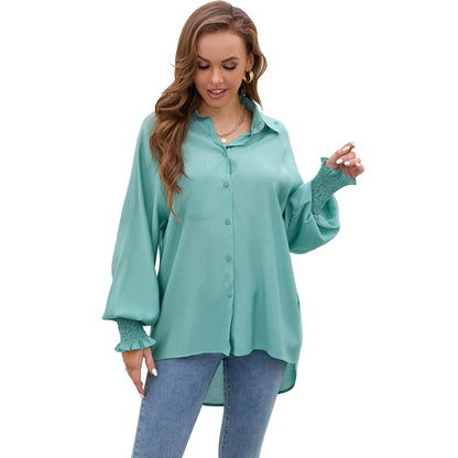 Raglan Sleeves Soft Solid Loose Asymmetric Shirt Wholesale Women'S Top