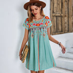 Casual Resort Dresses Loose Short Sleeve Wholesale Womens Clothing N3824022600029