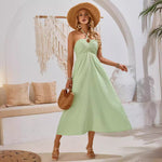 V-Neck Halter Neck Dresses Wholesale Womens Clothing N3824050700085