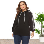 Wholesale Plus Size Clothing Hooded Pullover Long Sleeve Sweatshirt
