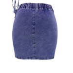 Tight Hip Elastic Waist Skinny Denim Skirts Wholesale Womens Clothing N3824040700324