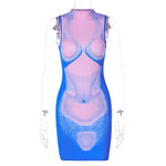 Slim Round Neck Sleeveless 3D Three-Dimensional Print Hip Dress Wholesale Dresses