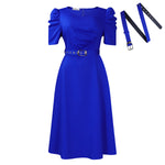 Elegant V-Neck Dresses With Belt Wholesale Womens Clothing N3824061200028