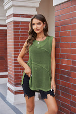 Women'S Round Neck Hollow Knitted Vest Wholesale Womens Clothing N3824010500007
