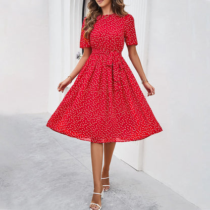 Casual Polka Dot Print Dresses Wholesale Womens Clothing N3824040100115