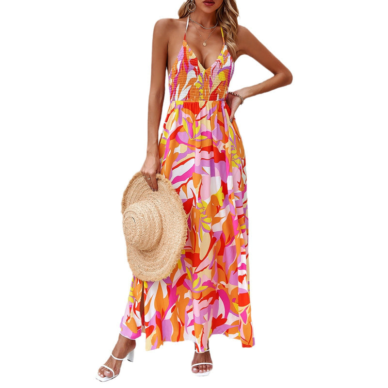 Women's Casual Resort Printed Cami Dresses Wholesale Womens Clothing N3823122900116