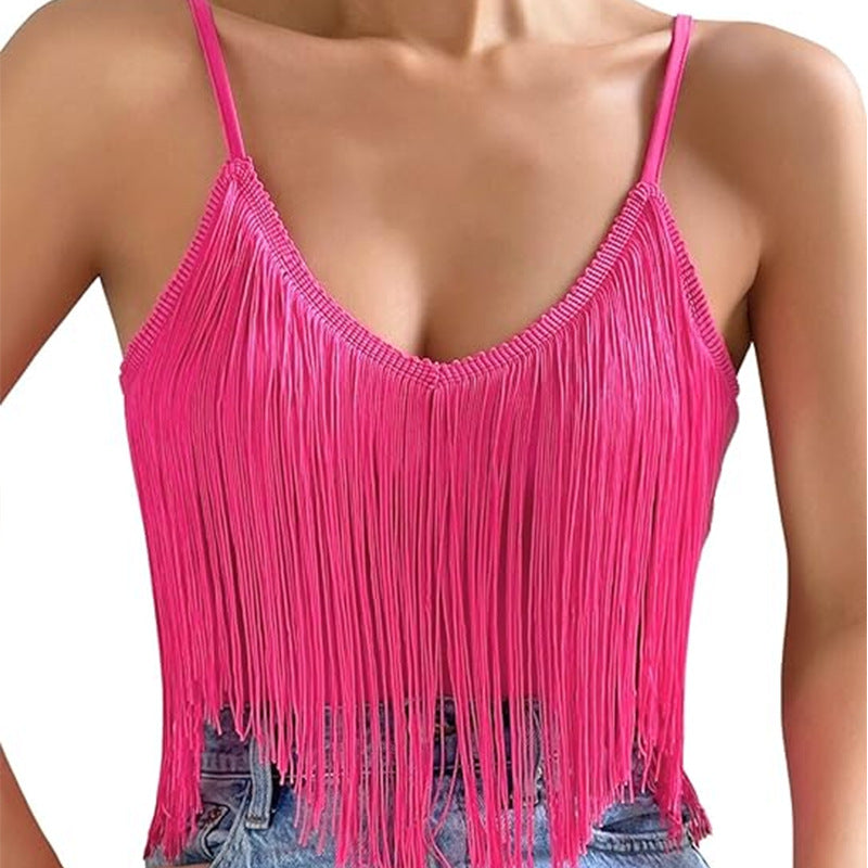 Sexy Hot Girls Suspender Tassel Vest Wholesale Womens Clothing N3824112000005