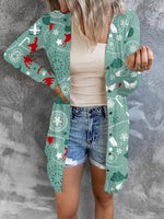 Casual Christmas Theme Printed Long Sleeve Cardigan Wholesale Womens Clothing