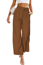 Casual High-Waisted Buttoned Wide-Leg Pants With Pockets Wholesale Womens Clothing