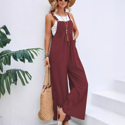 Solid Color Casual Overalls Wholesale Women's Jumpsuits and Rompers N3824070900037