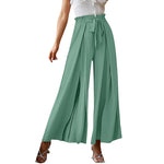 Loose-Fitting, High-Waisted Pleated Wide-Leg Pants With Waistband Wholesale Womens Clothing