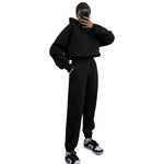 Solid Color Hooded Long Sleeve Sweatshirt Pants Women's Casual Suit Wholesale Womens Clothing N3823103000013