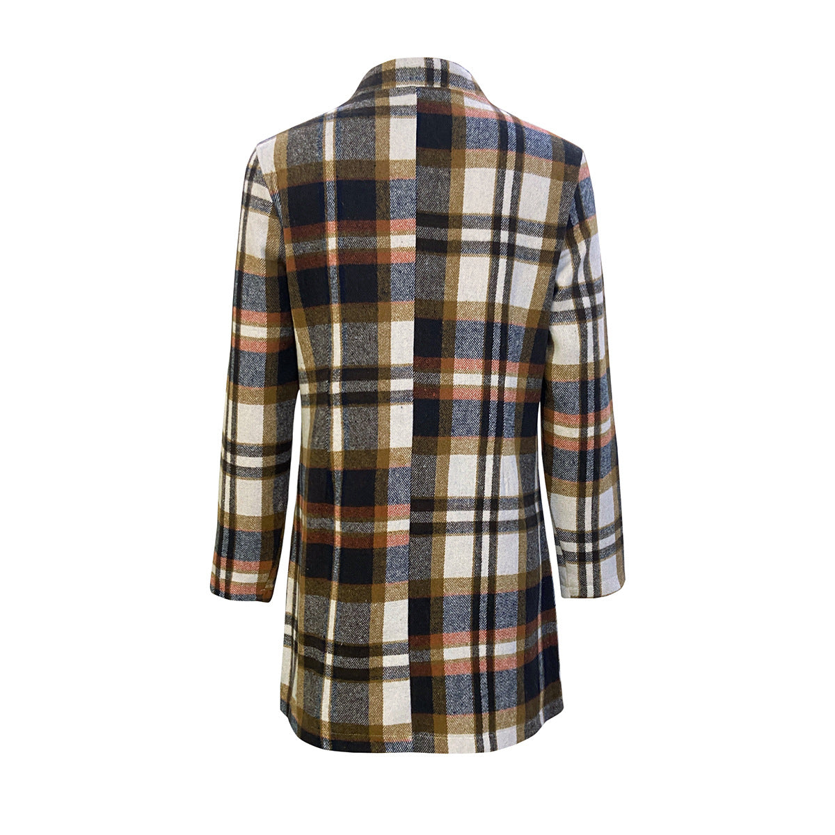 Casual Plaid Jacket Fall Winter Cardigan Wholesale Womens Clothing N3824080300071