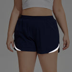 Wholesale Plus Size Womens Clothing High Waist Anti-Slip Pocket Sports Shorts