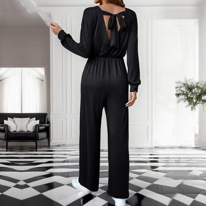 Long Sleeve Solid Color Autumn Jumpsuit Wholesale Womens Clothing N3824082900010